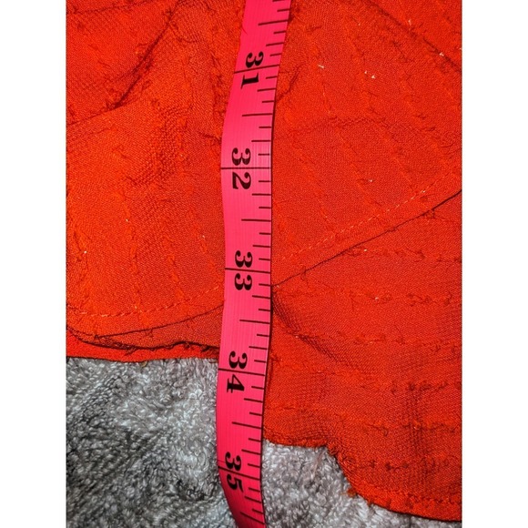 Michael Kors Wrap Dress Ruffle Orange Sparkle V-Neck Flared Sleeve S NWT $165 - Picture 12 of 13
